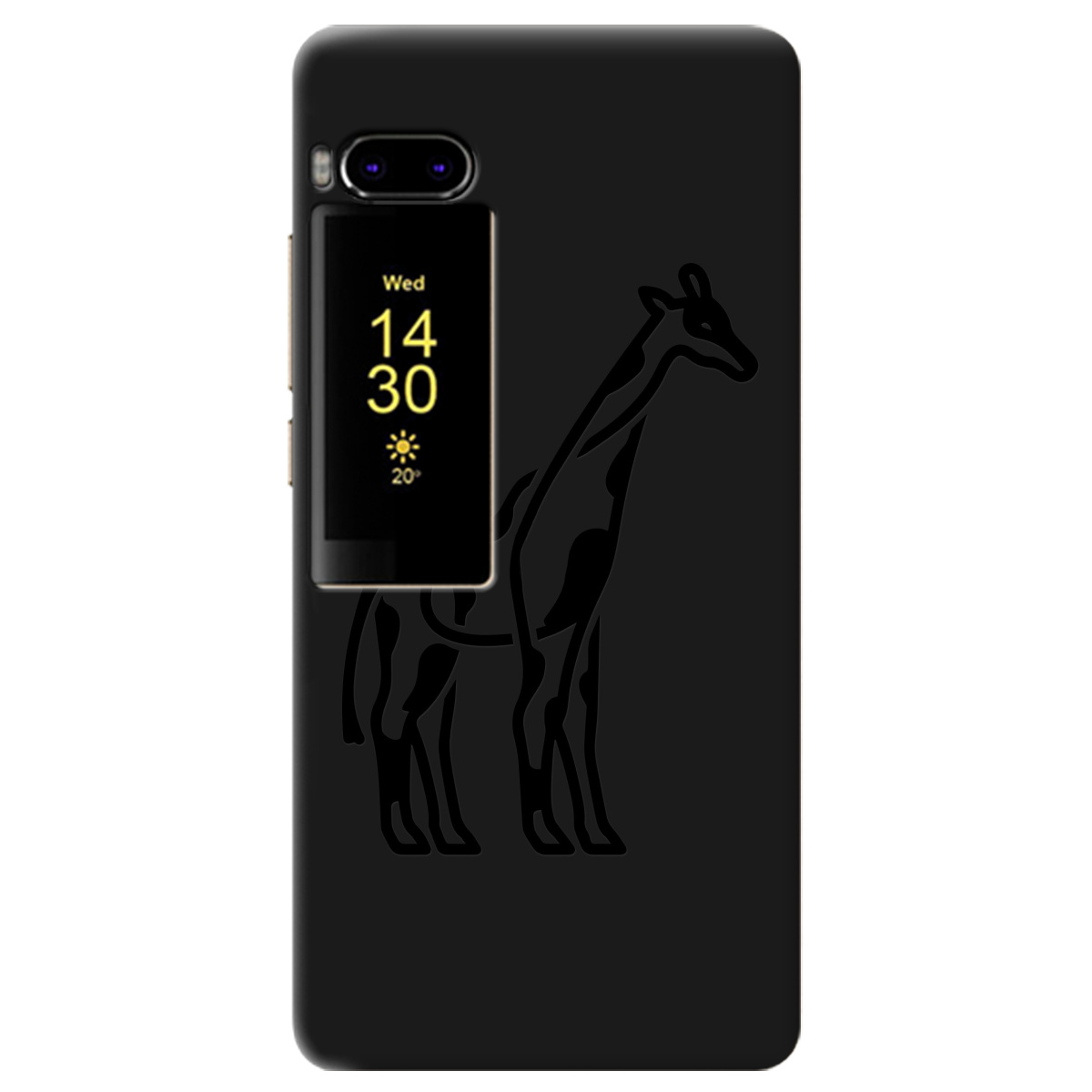 Чохол для Meizu Pro 7 чорний матовий soft touch Giraffe - фото 1