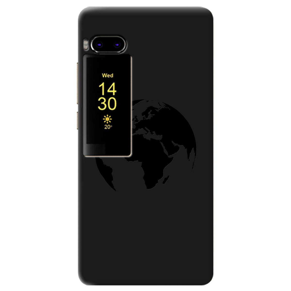 Чохол для Meizu Pro 7 чорний матовий soft touch Planet - фото 1