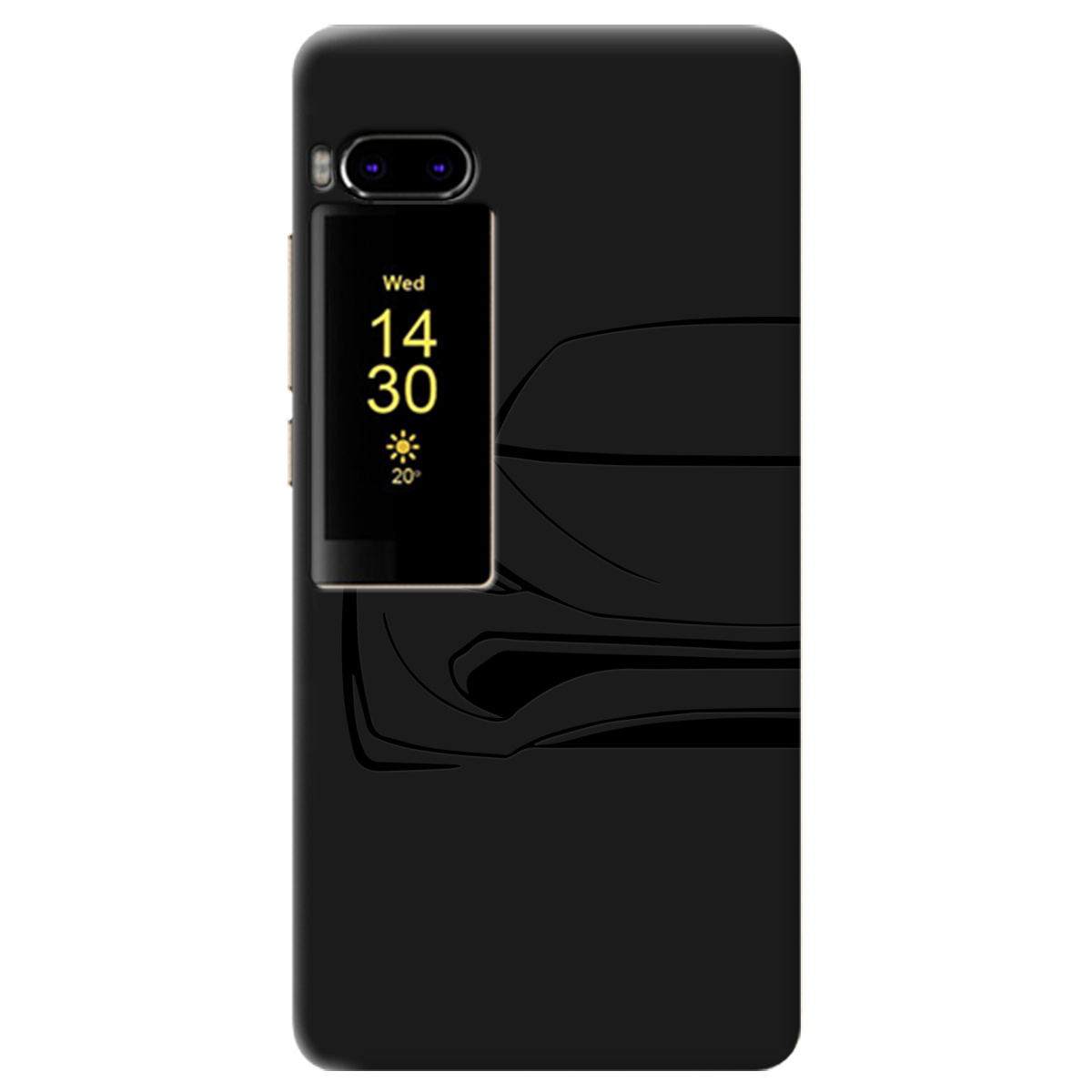 Чохол для Meizu Pro 7 чорний матовий soft touch Sport Car - фото 1