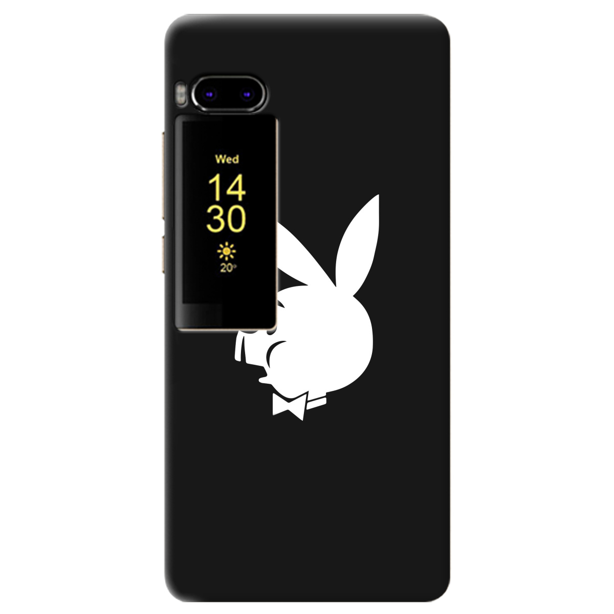 Чохол для Meizu Pro 7 чорний матовий soft touch Piggy - фото 1