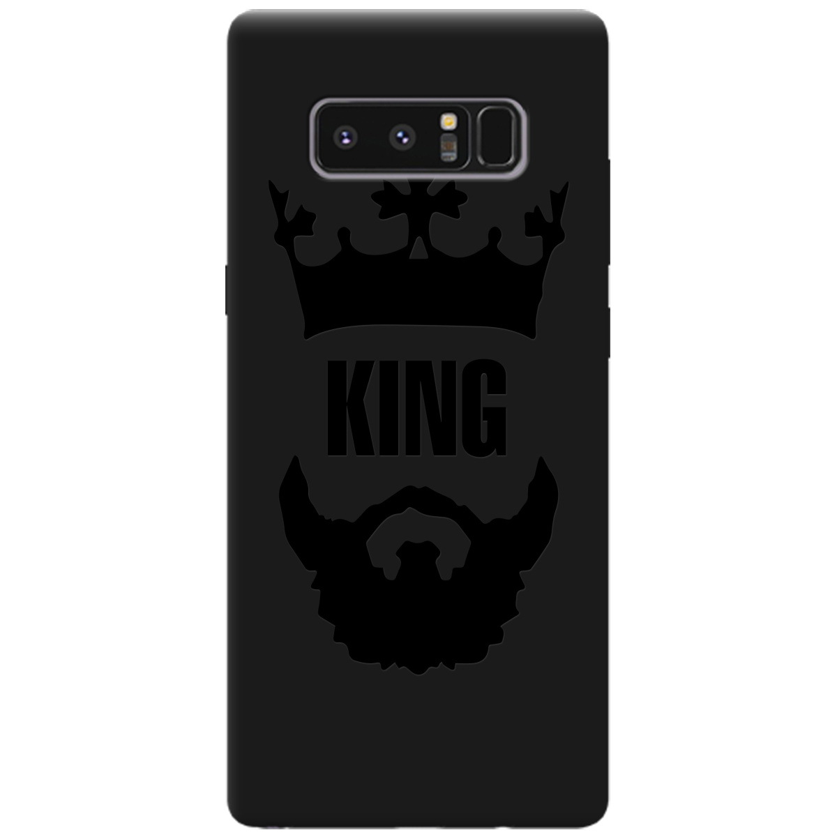 Чохол для Samsung Galaxy Note 8 чорний матовий soft touch King - фото 1