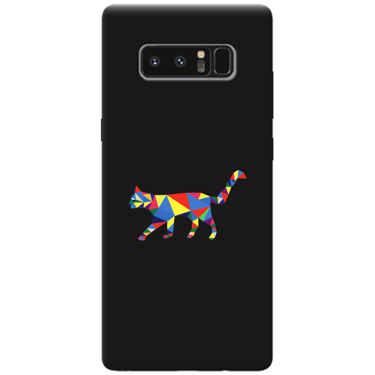 Чохол для Samsung Galaxy Note 8 чорний матовий soft touch Cat - фото 1