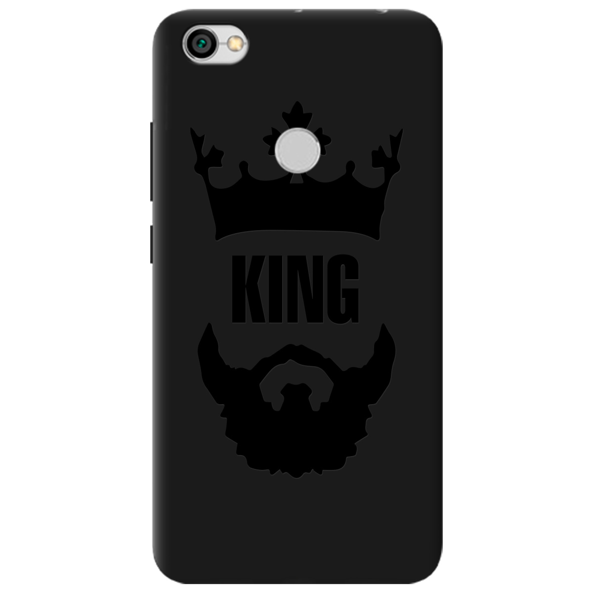 Чехол для Xiaomi Redmi Note 5A Prime черный матовый soft touch King - фото 1