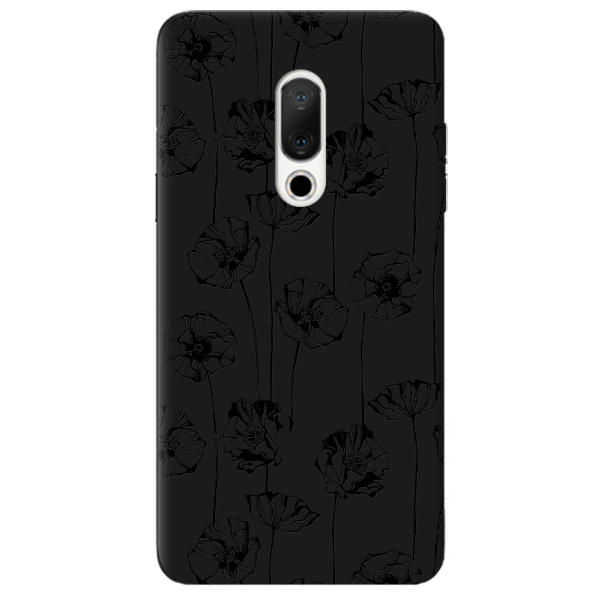 Чехол для Meizu 15 черный матовый soft touch Mallow - фото 1