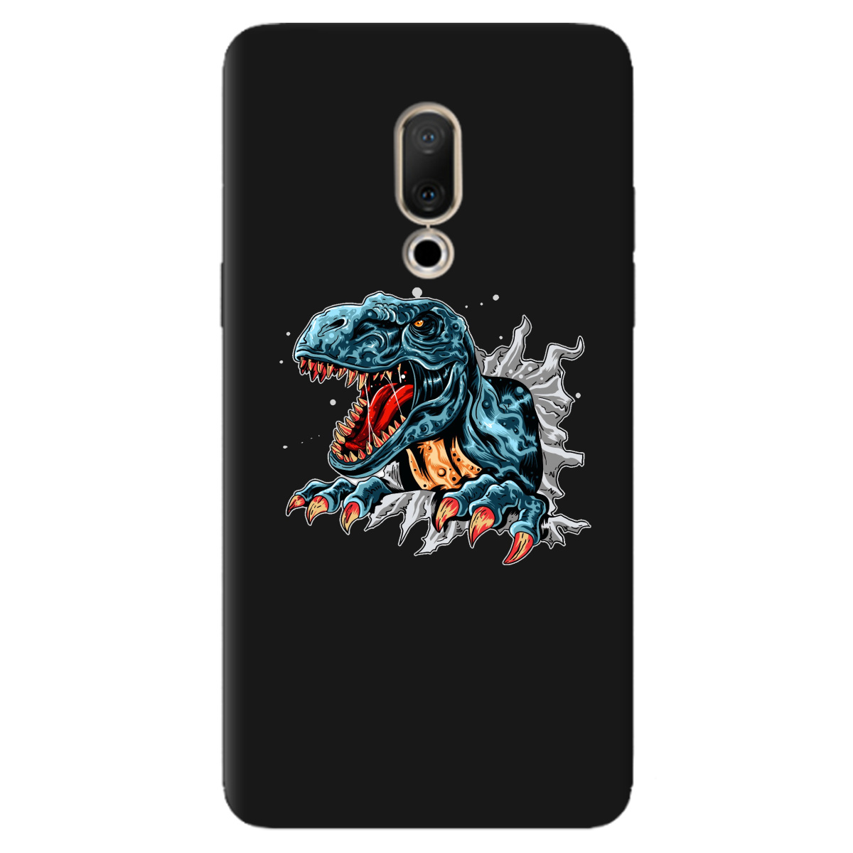 Чехол для Meizu 15 Plus черный матовый soft touch Rex - фото 1