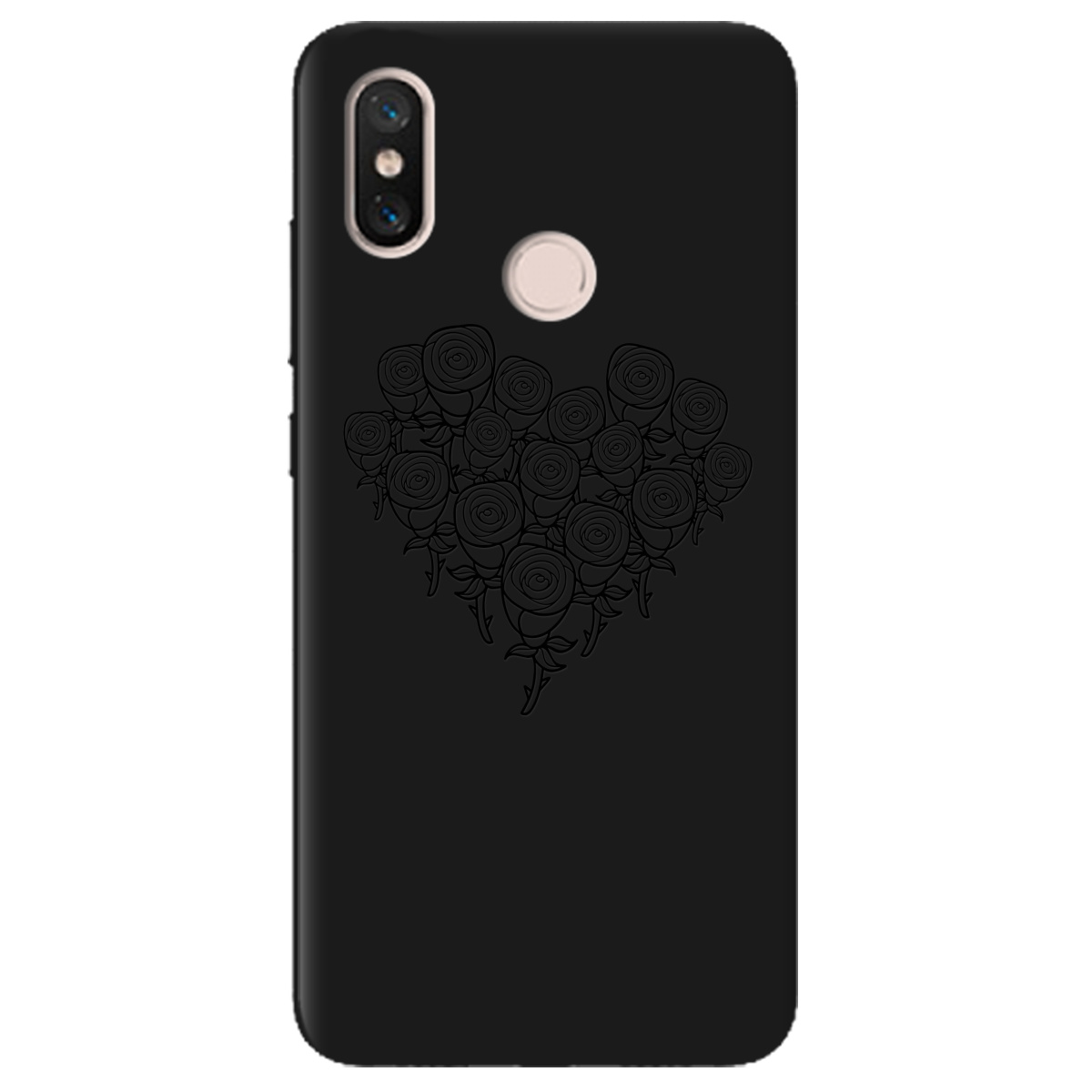 Чехол для Xiaomi Mi 8 SE черный матовый soft touch Love - фото 1