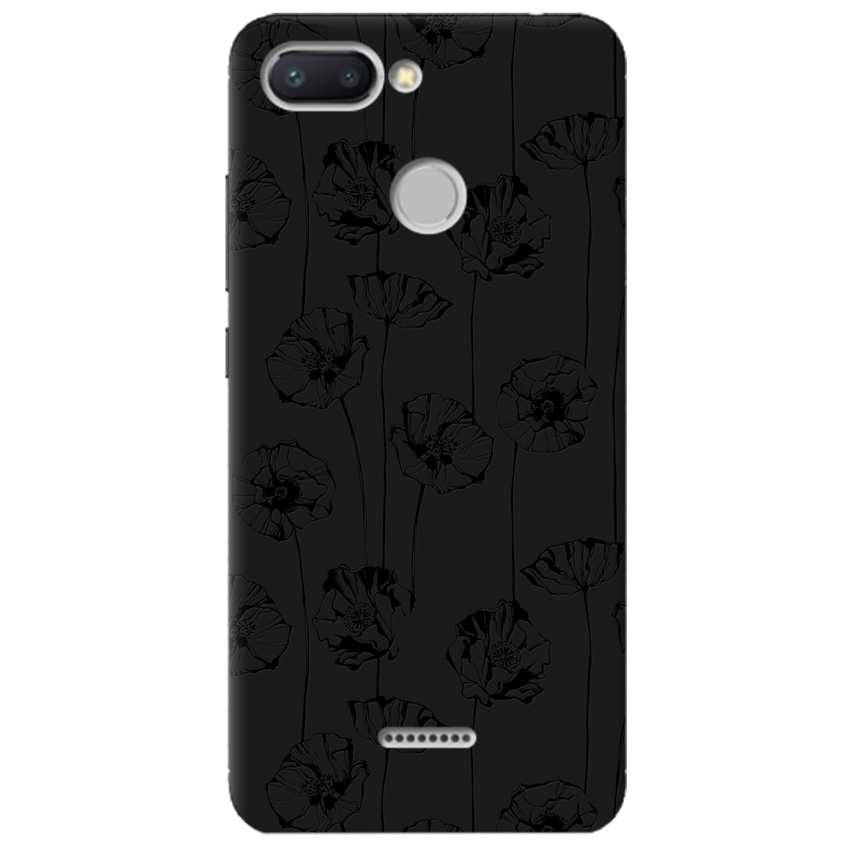 Чохол для Xiaomi Redmi 6 чорний матовий soft touch Mallow - фото 1