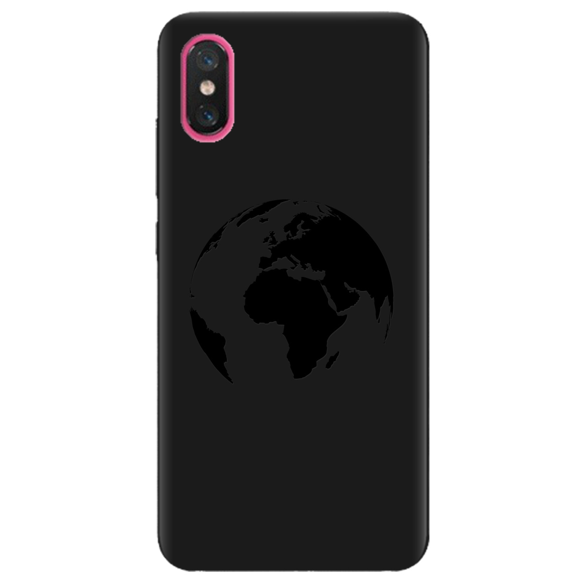 Чехол для Xiaomi Mi 8 Pro черный матовый soft touch Planet - фото 1