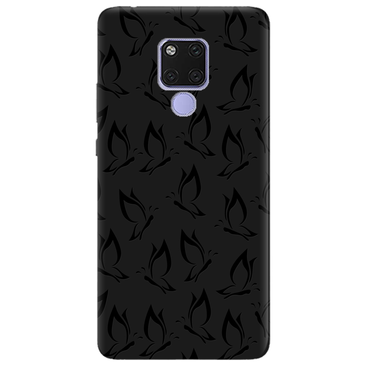 Чохол для Huawei Mate 20 чорний матовий soft touch Butterfly - фото 1