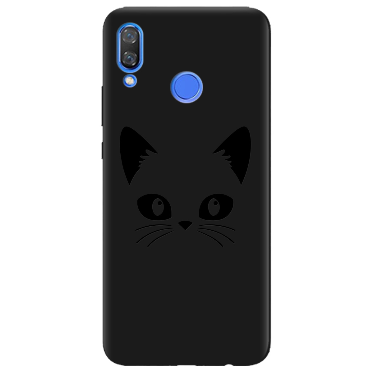 Чехол для Huawei Nova 3 черный матовый soft touch Cat Black - фото 1