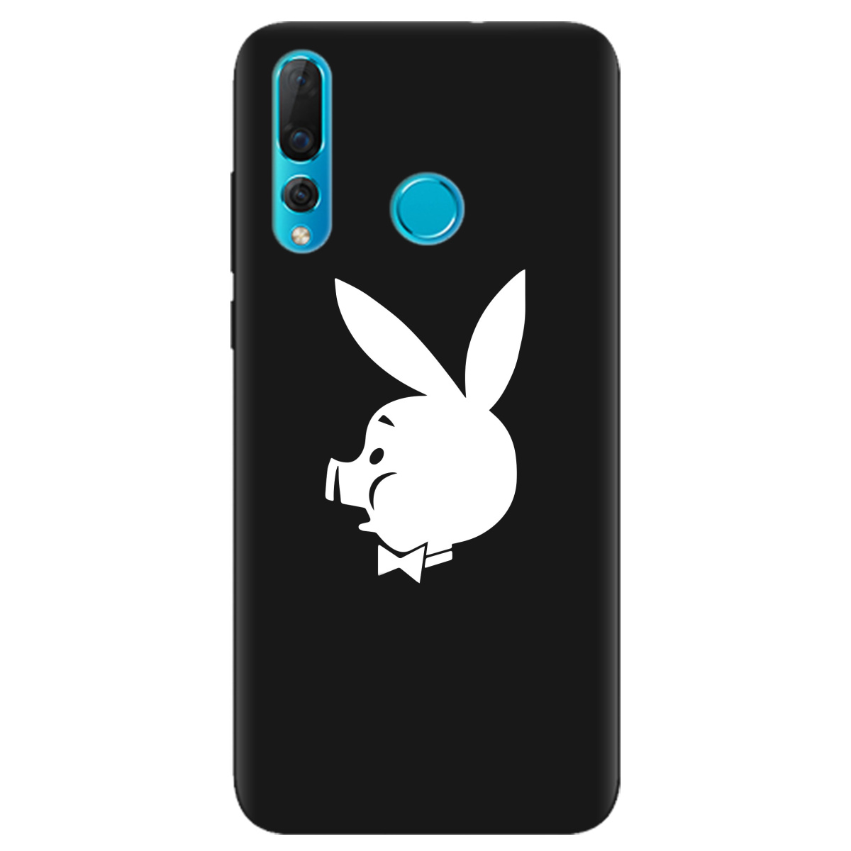 Чехол для Huawei Nova 4 черный матовый soft touch Piggy - фото 1