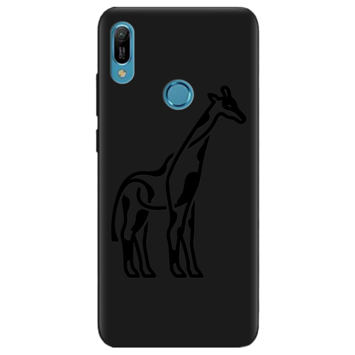 Чехол для Huawei Y6 Pro 2019 черный матовый soft touch Giraffe - фото 1