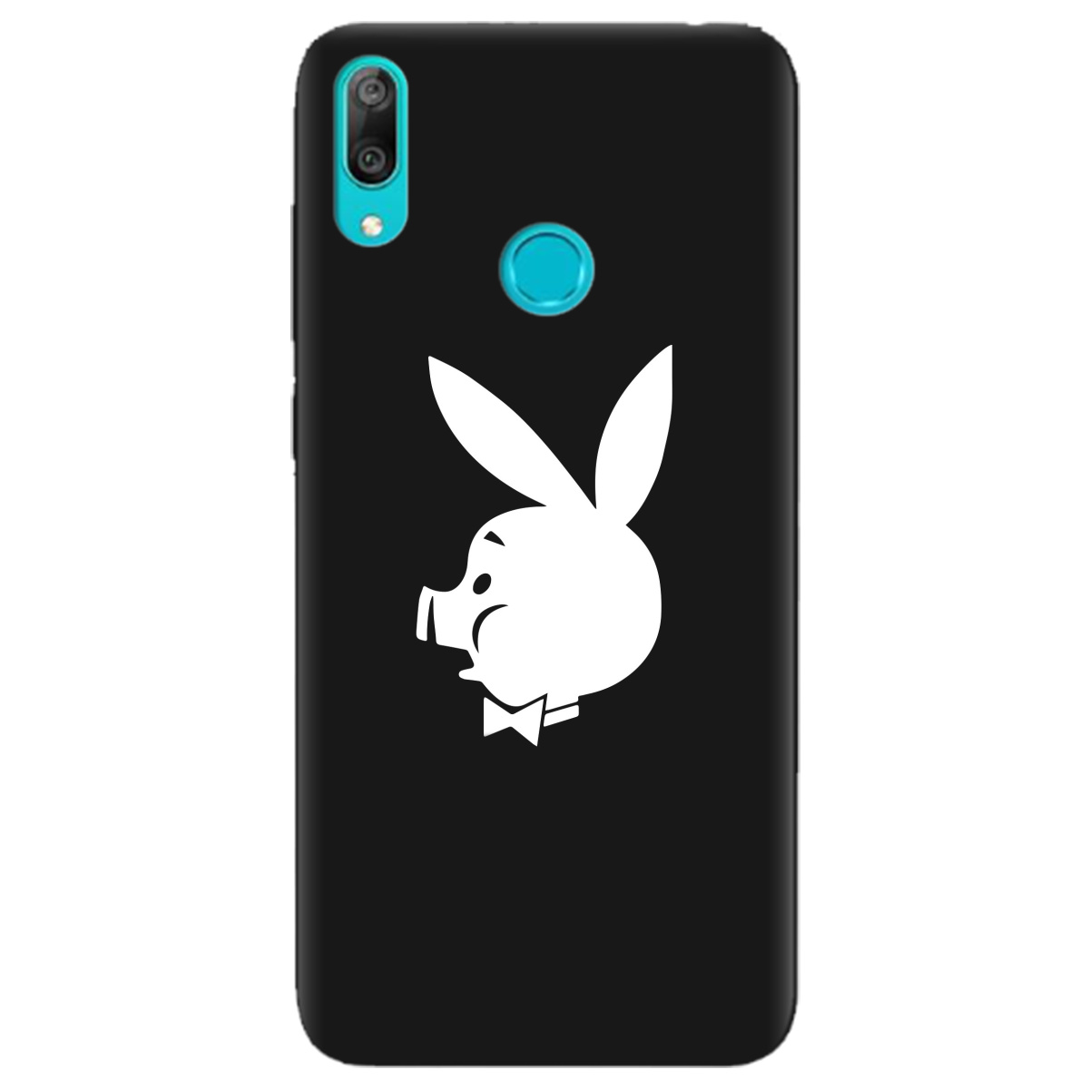 Чохол для Huawei Y7 2019 чорний матовий soft touch Piggy - фото 1