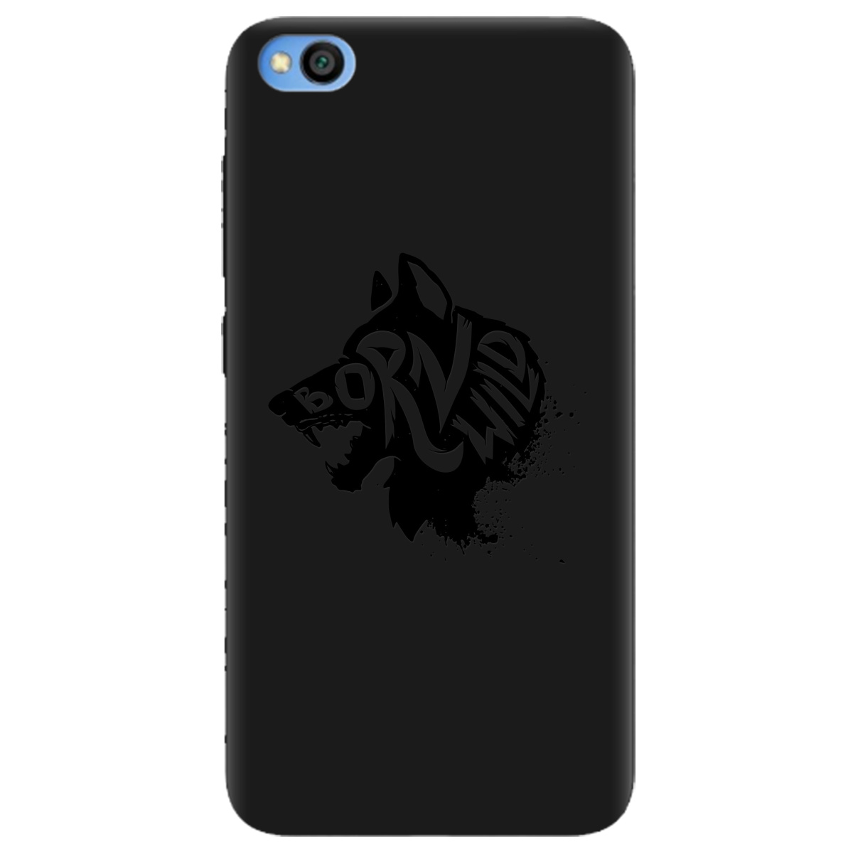 Чохол для Xiaomi Redmi Go чорний матовий soft touch Born Wild - фото 1