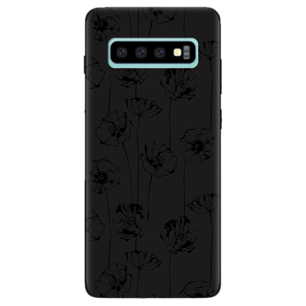 Чехол для Samsung Galaxy S10 Plus черный матовый soft touch Mallow - фото 1