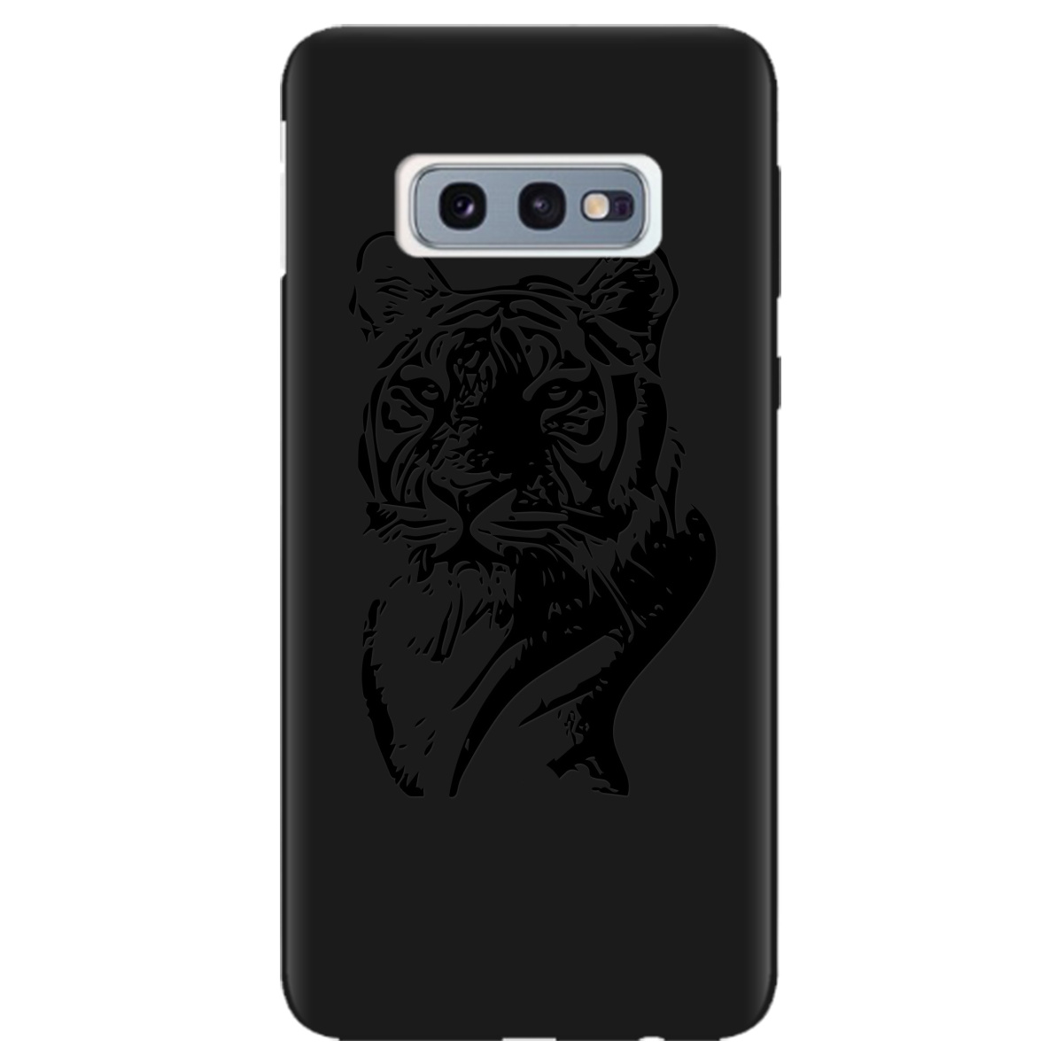 Чохол для Samsung Galaxy S10e чорний матовий soft touch Tiger - фото 1