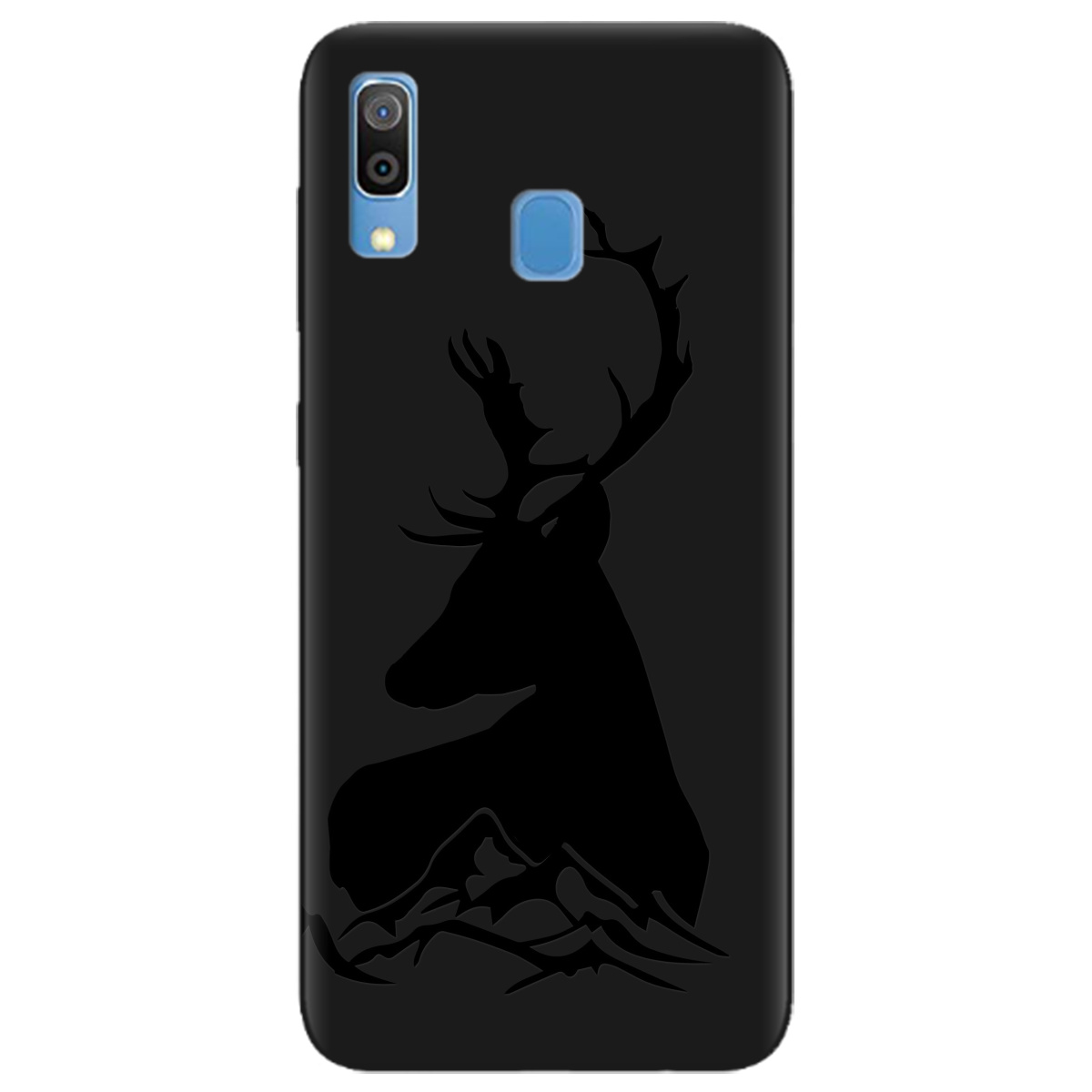 Чехол для Samsung Galaxy A20 черный матовый soft touch Moral - фото 1