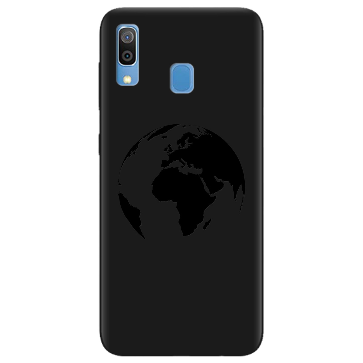 Чехол для Samsung Galaxy A20 черный матовый soft touch Planet - фото 1