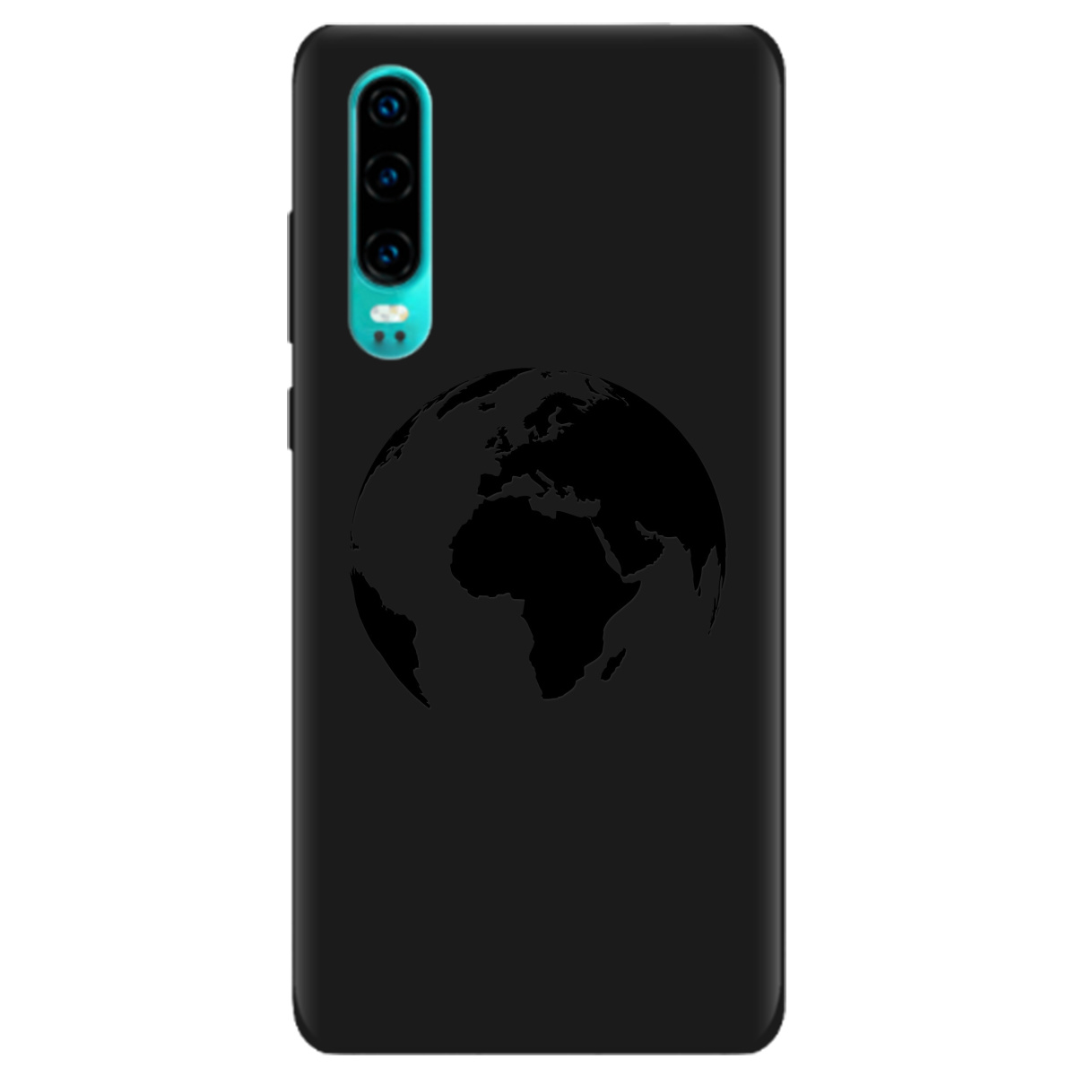 Чехол для Huawei P30 черный матовый soft touch Planet - фото 1