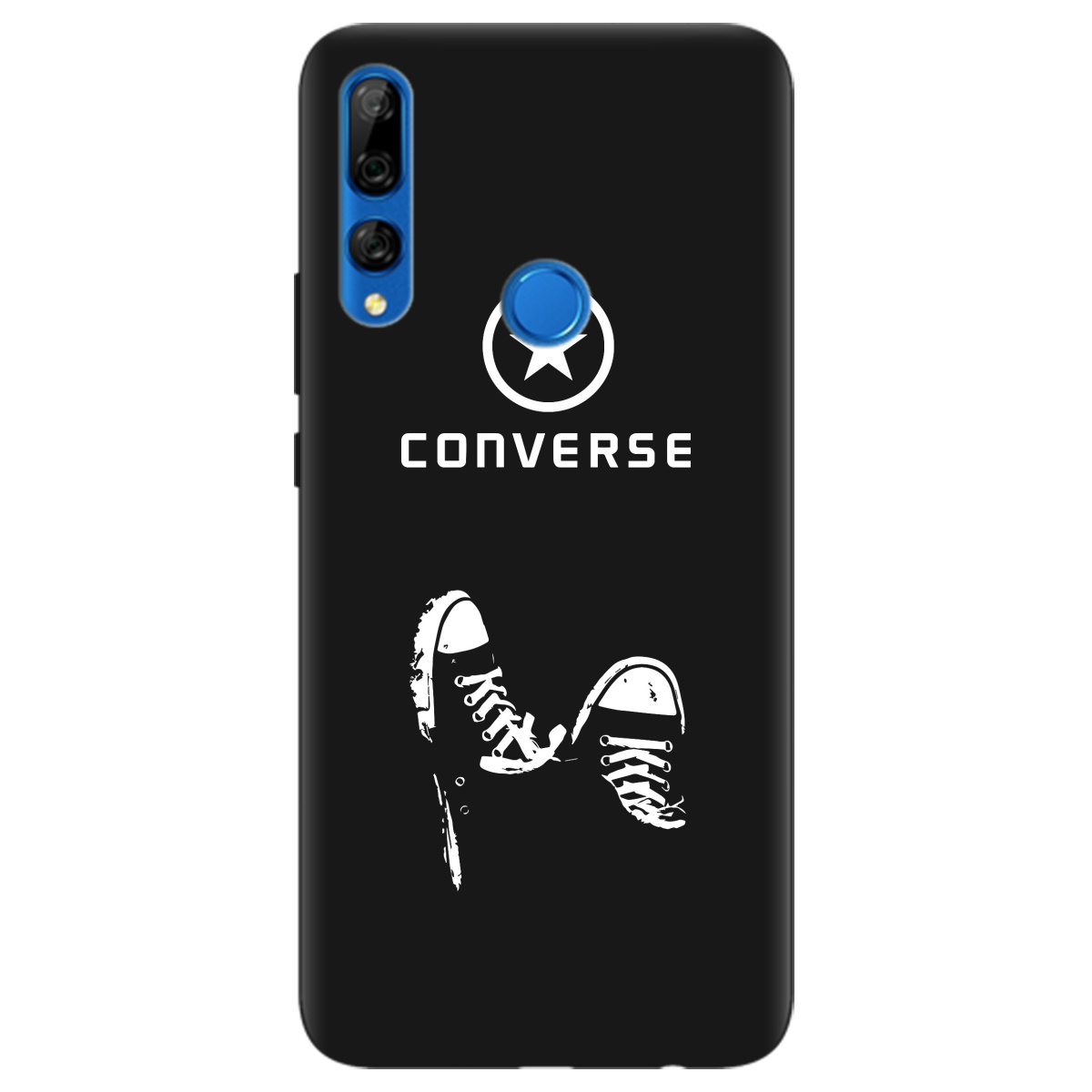 Чехол для Huawei Y9 Prime 2019 черный матовый soft touch Converse - фото 1