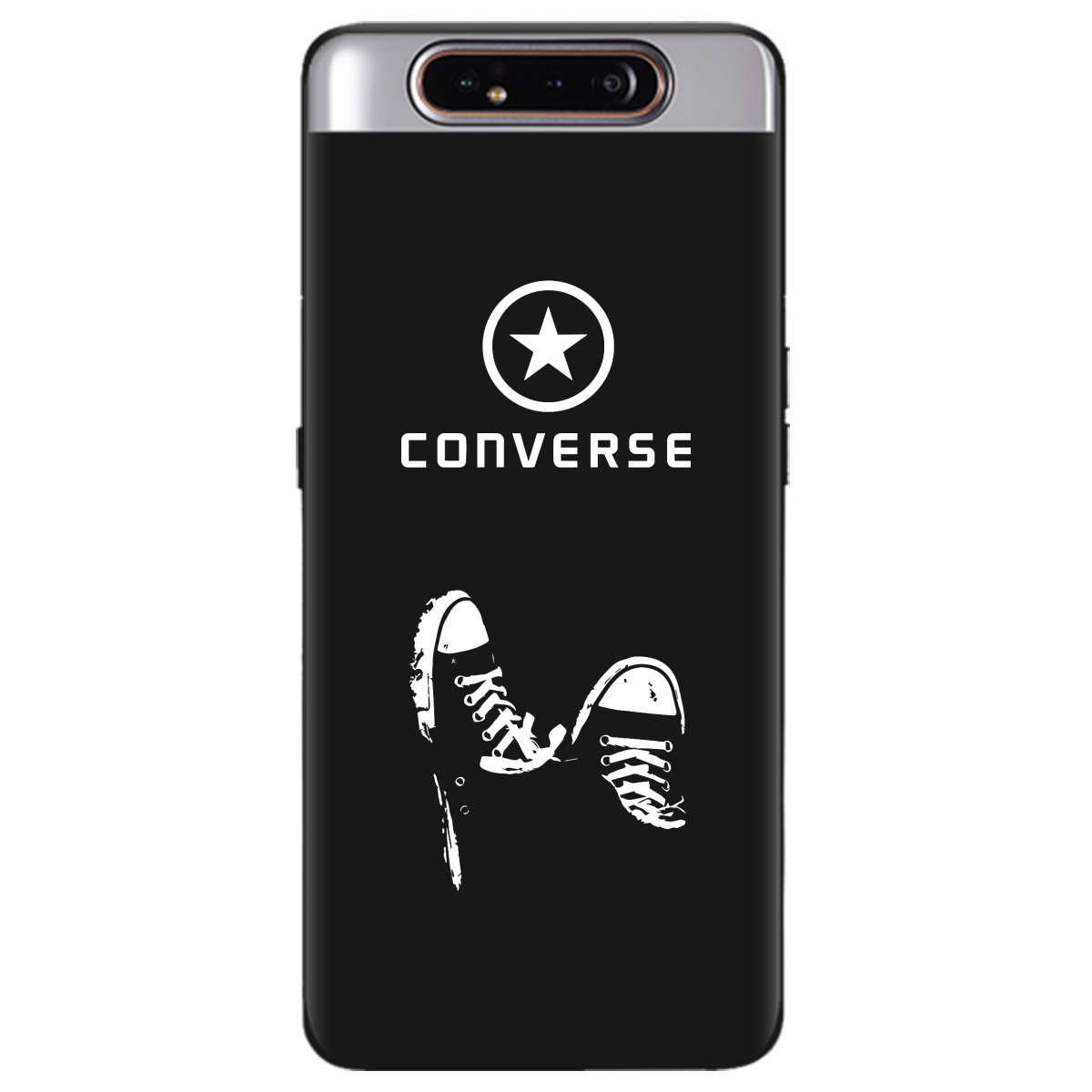 Чехол для Samsung Galaxy A80 черный матовый soft touch Converse - фото 1