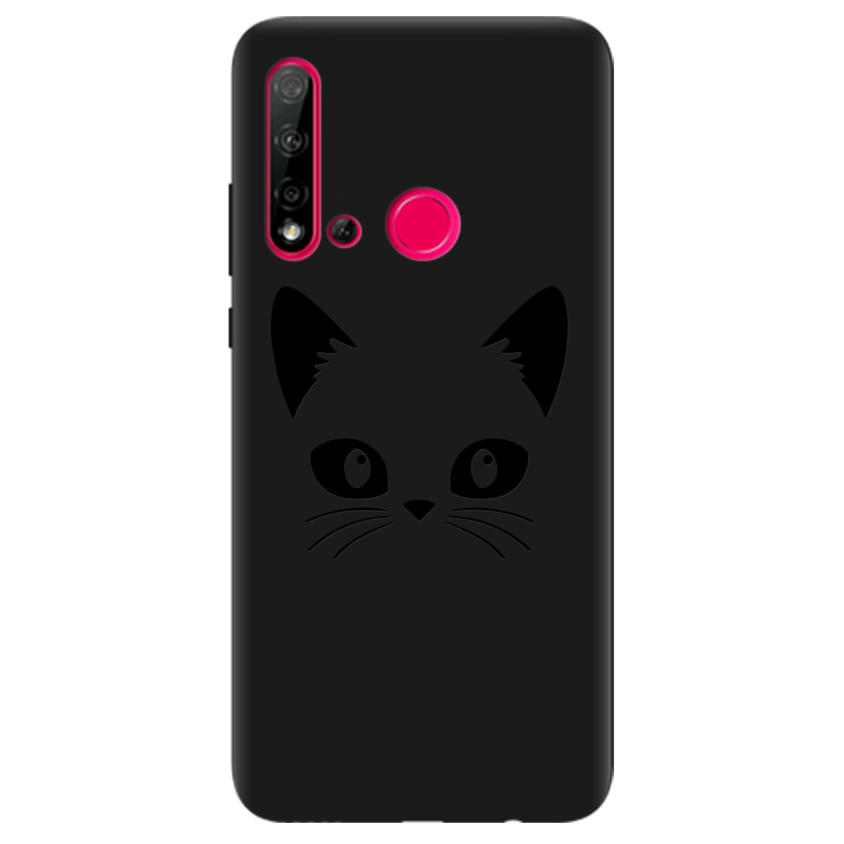 Чехол для Huawei P20 Lite 2019 черный матовый soft touch Cat Black - фото 1