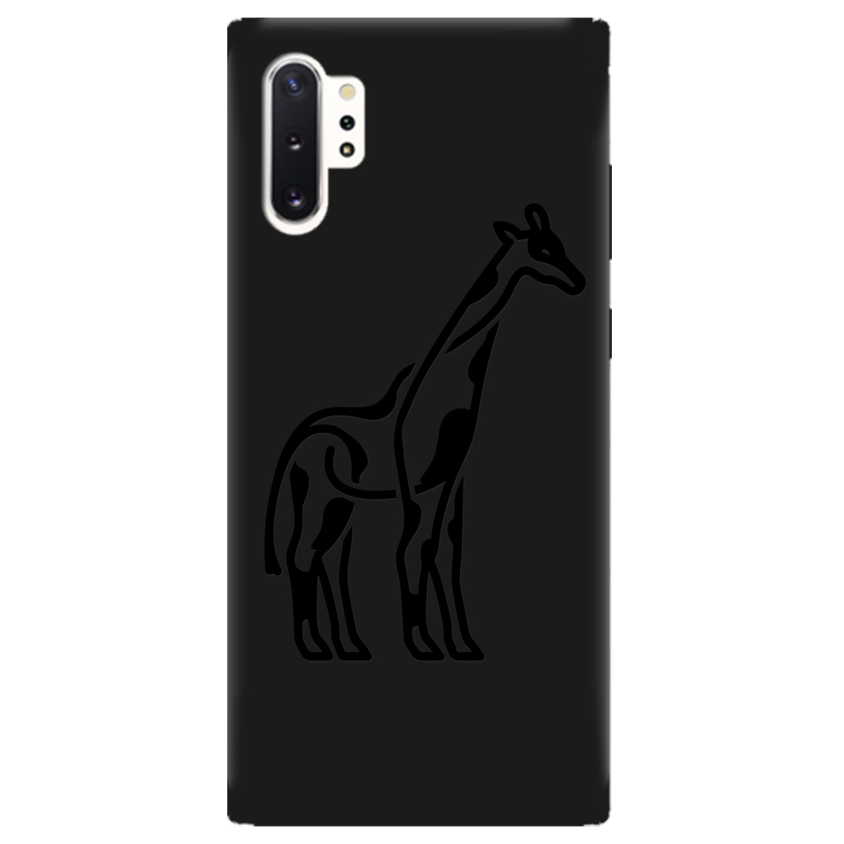 Чехол для Samsung Galaxy Note 10 Plus черный матовый soft touch Giraffe - фото 1