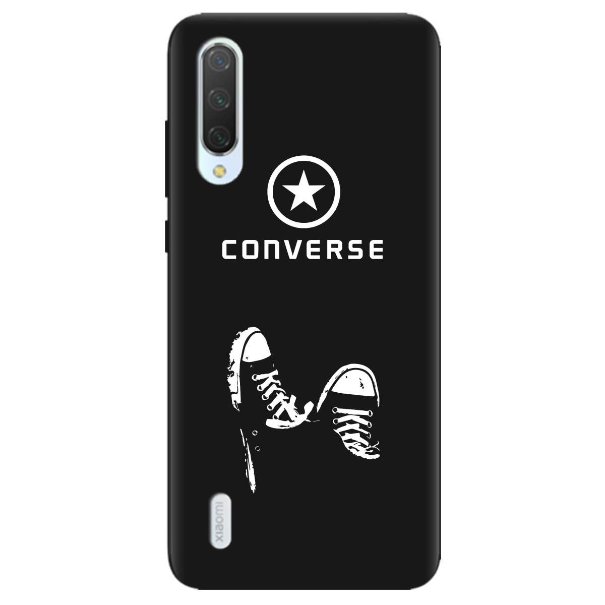 Чохол для Xiaomi Mi 9 Lite чорний матовий soft touch Converse - фото 1
