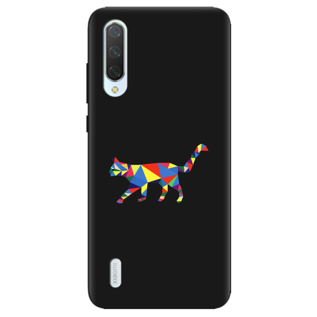 Чохол для Xiaomi Mi 9 Lite чорний матовий soft touch Cat - фото 1