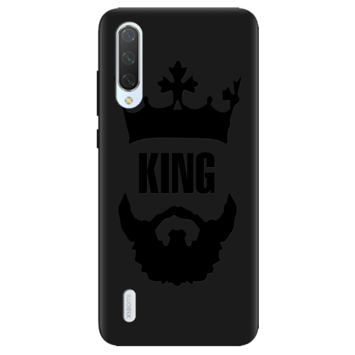 Чохол для Xiaomi Mi A3 чорний матовий soft touch King - фото 1