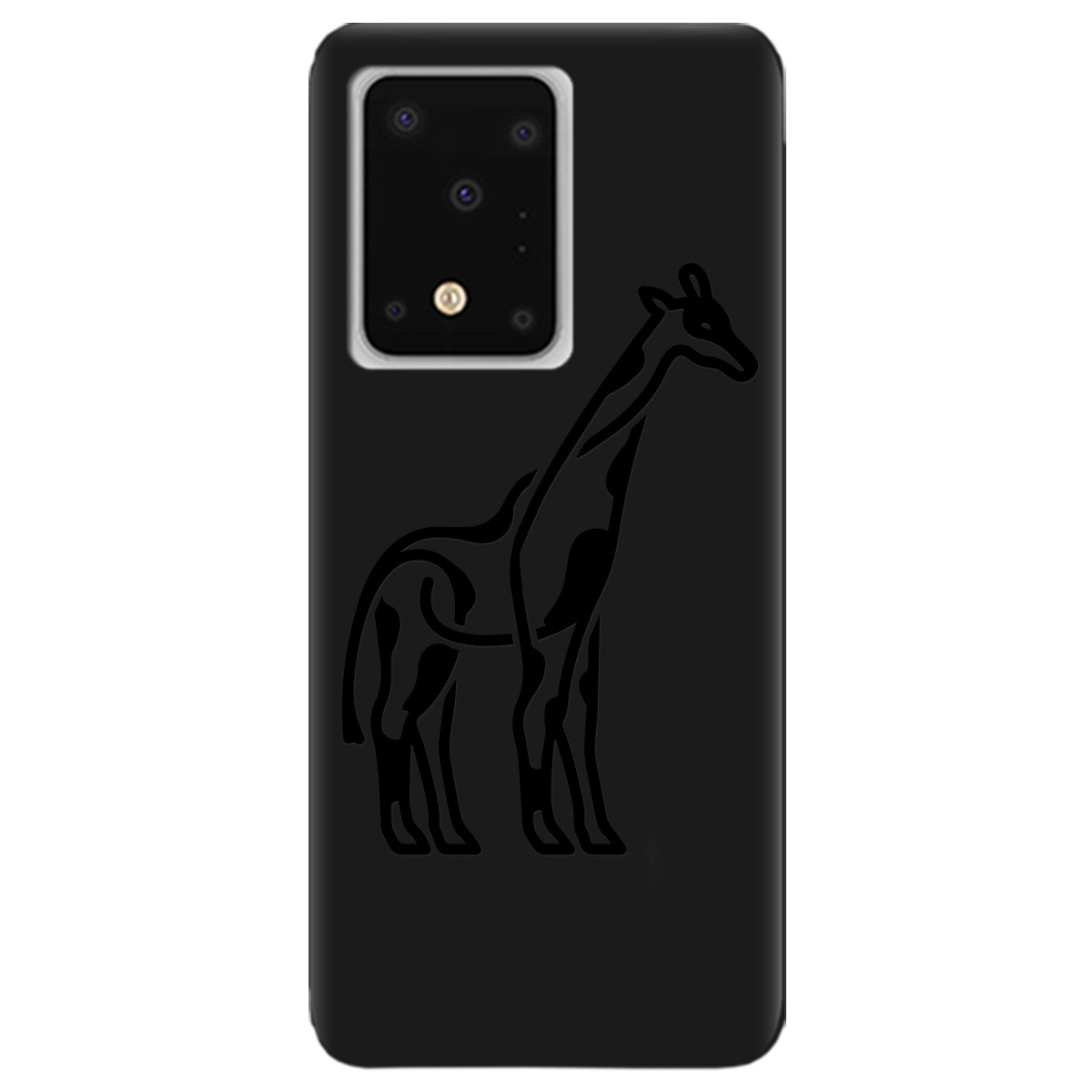 Чехол для Samsung Galaxy S11 черный матовый soft touch Giraffe - фото 1