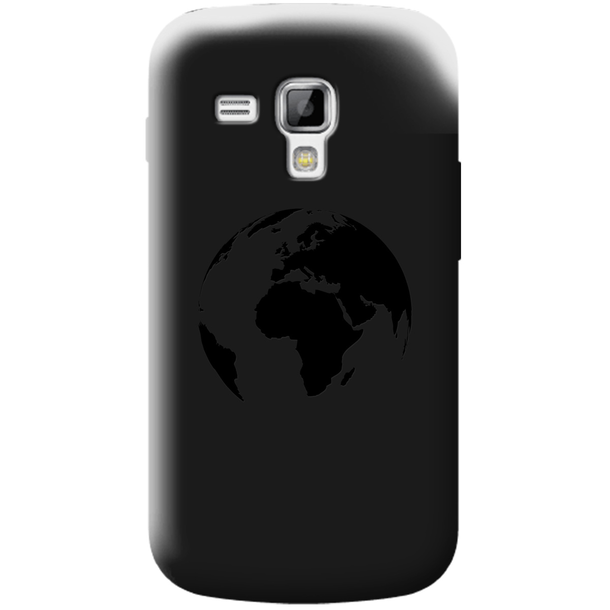 Чехол для Samsung Galaxy S Duos S7562 черный матовый soft touch Planet - фото 1