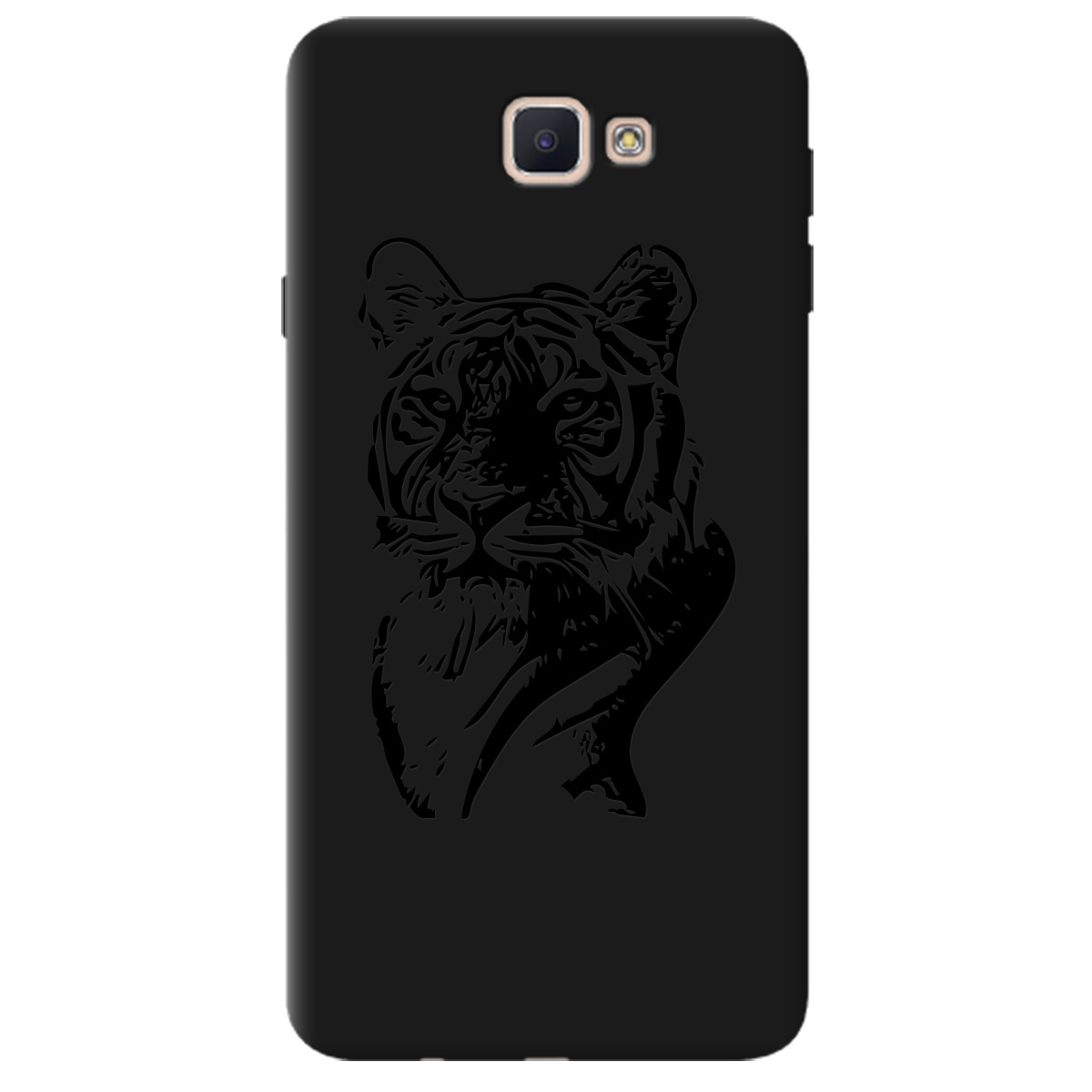 Чохол для Samsung Galaxy J7 Prime чорний матовий soft touch Tiger - фото 1