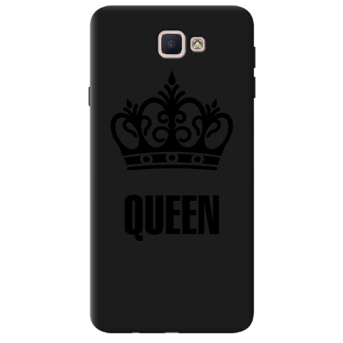 Чохол для Samsung Galaxy J7 Prime чорний матовий soft touch Queen - фото 1