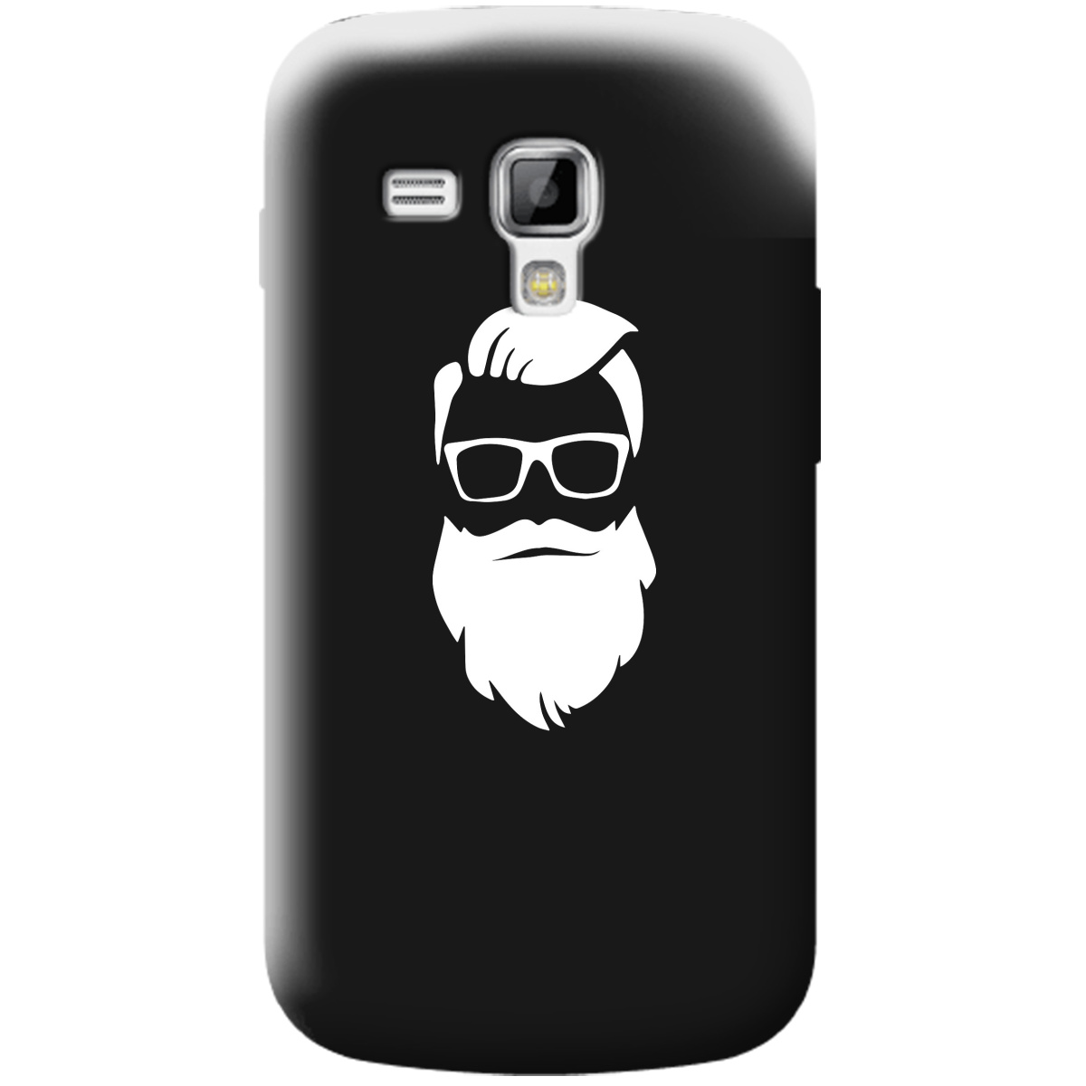 Чехол для Samsung Galaxy S Duos S7562 черный матовый soft touch Beard - фото 1
