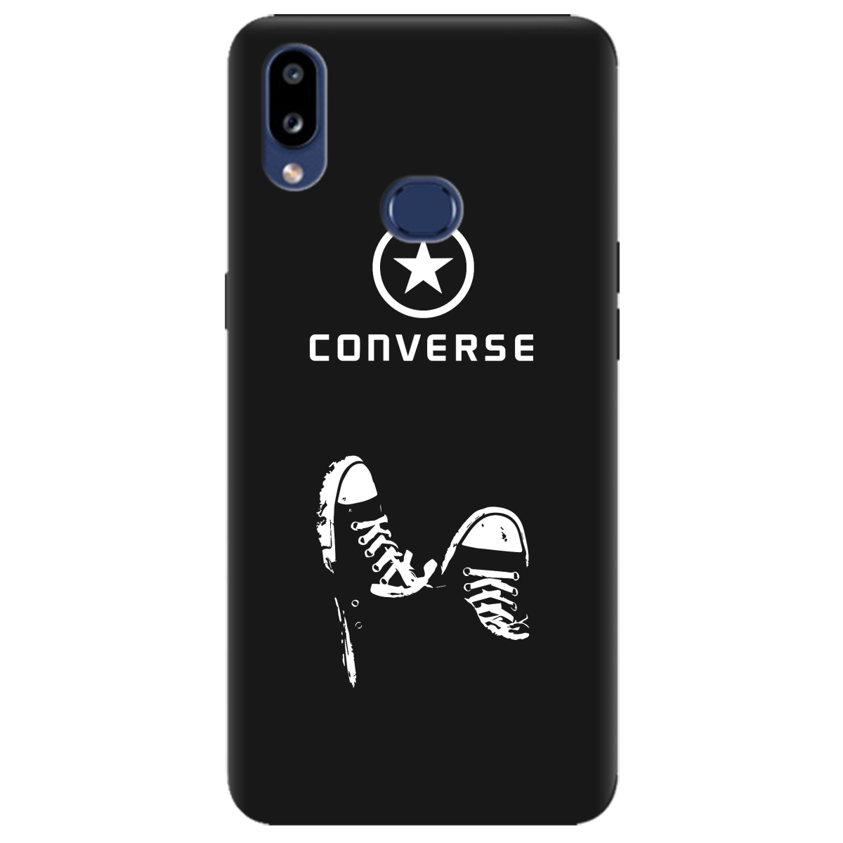 Чехол для Samsung Galaxy A10s черный матовый soft touch Converse - фото 1