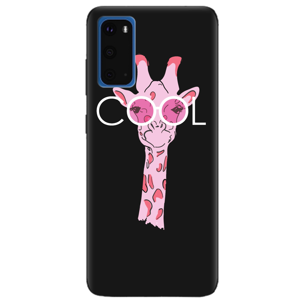 Чехол для Samsung Galaxy S11e черный матовый soft touch Cool giraffe - фото 1