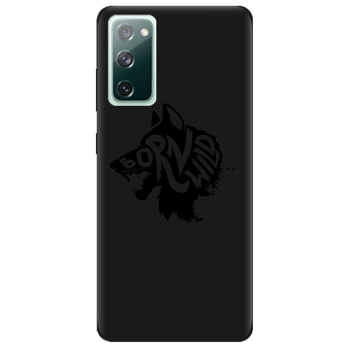 Чехол для Samsung Galaxy S20 FE черный матовый soft touch Born Wild - фото 1