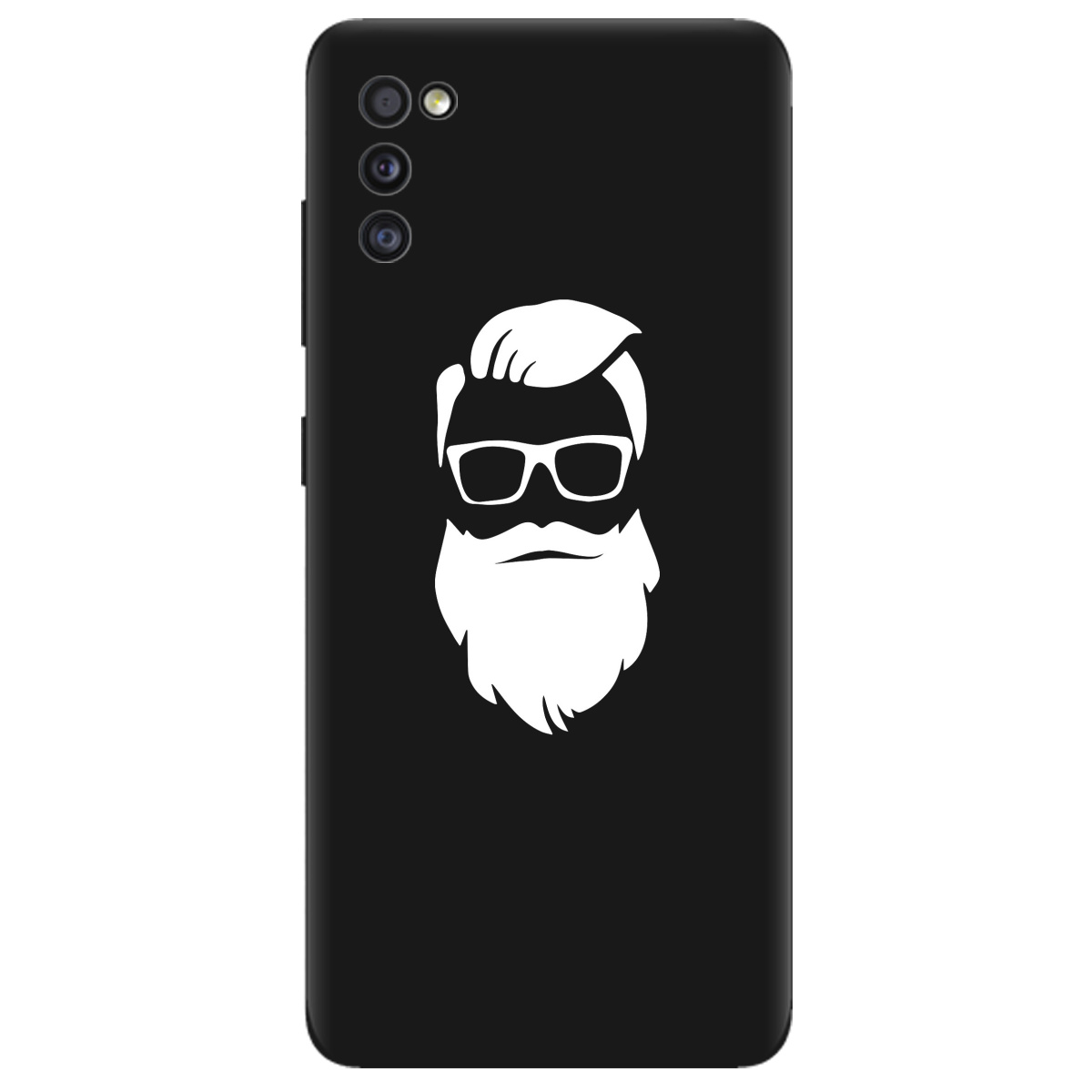 Чехол для Samsung Galaxy A41 черный матовый soft touch Beard - фото 1