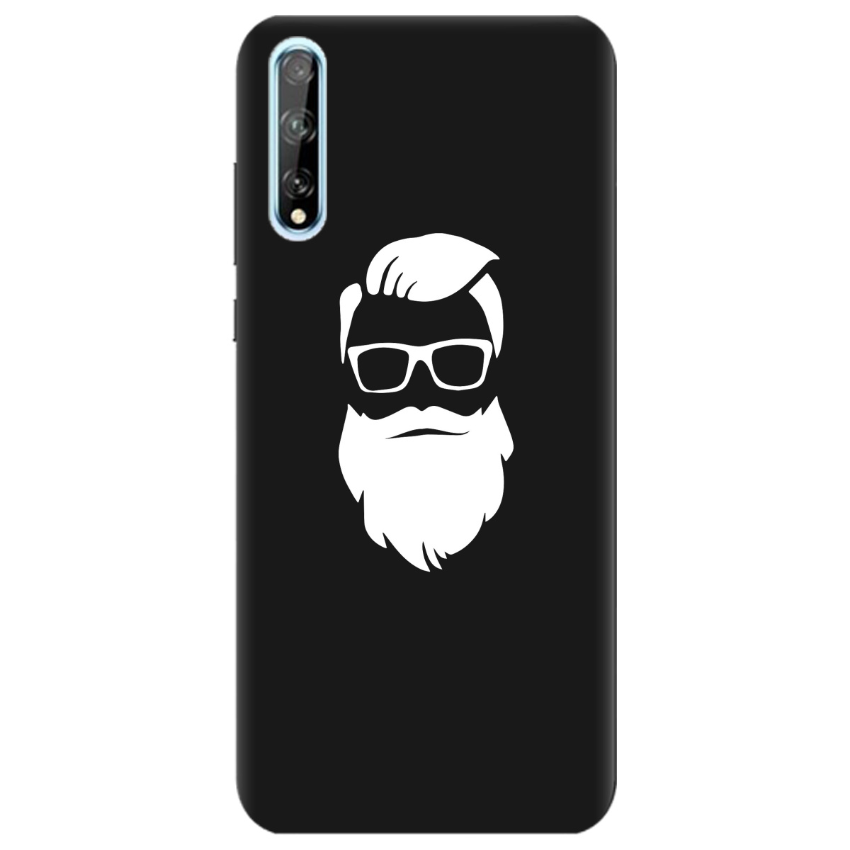 Чехол для Huawei P Smart S черный матовый soft touch Beard - фото 1