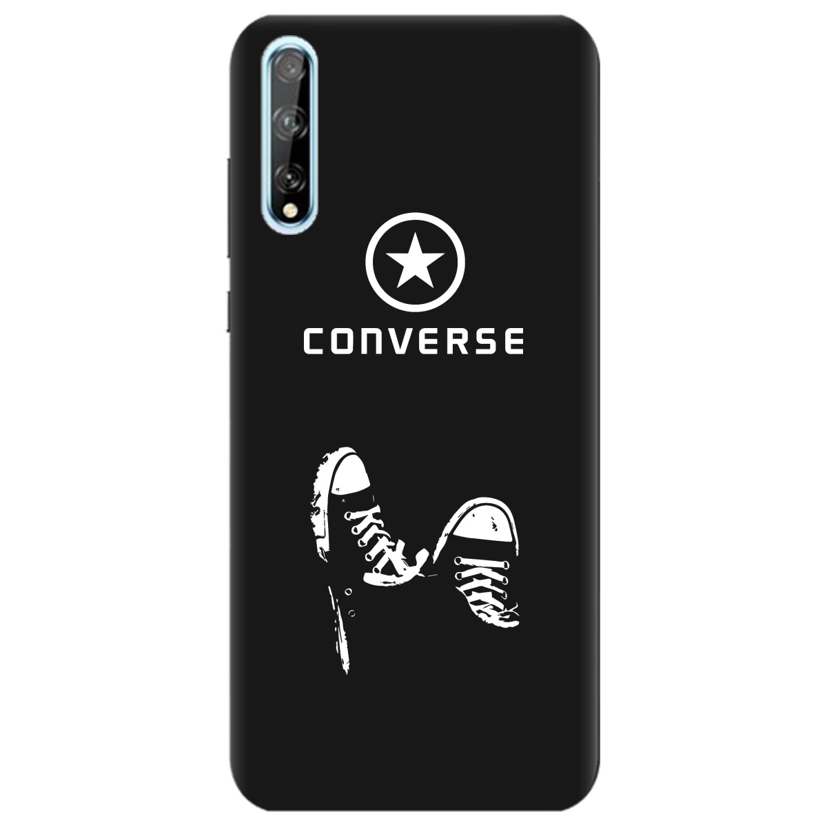 Чехол для Huawei P Smart S черный матовый soft touch Converse - фото 1