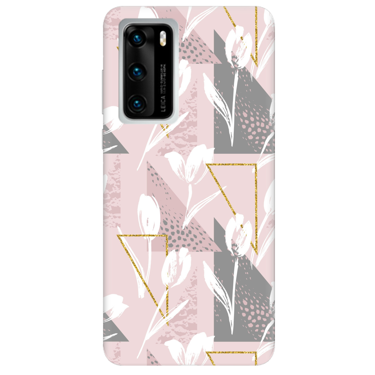 Чехол для Huawei P40 White tulips - фото 1