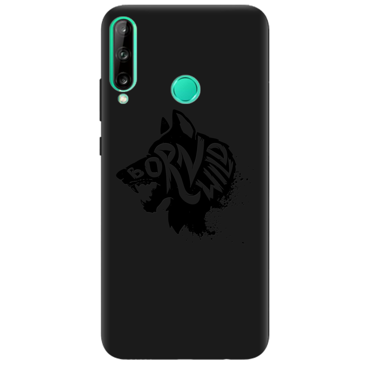 Чехол для Huawei P40 Lite e черный матовый soft touch Born Wild - фото 1