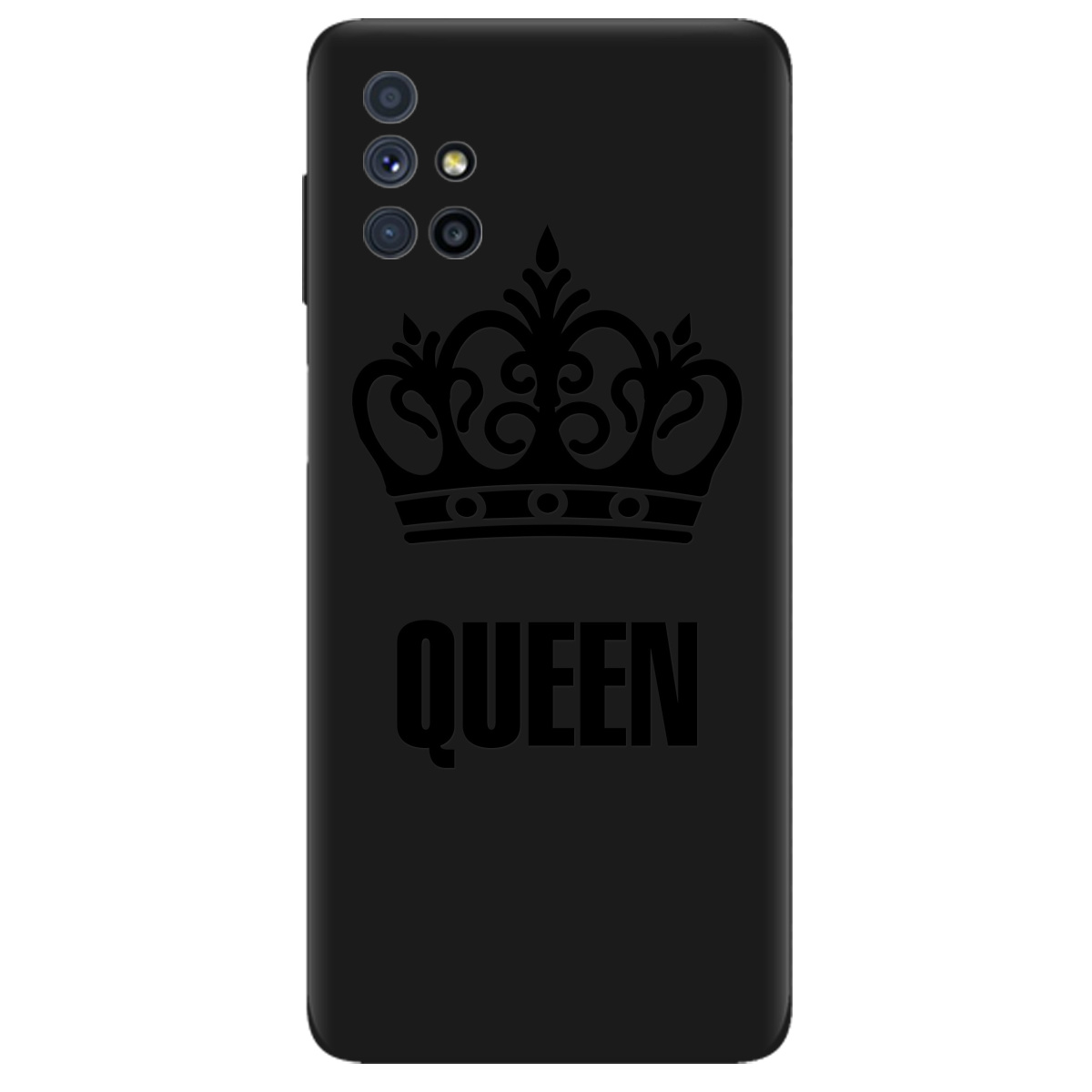 Чехол для Samsung Galaxy M51 черный матовый soft touch Queen - фото 1
