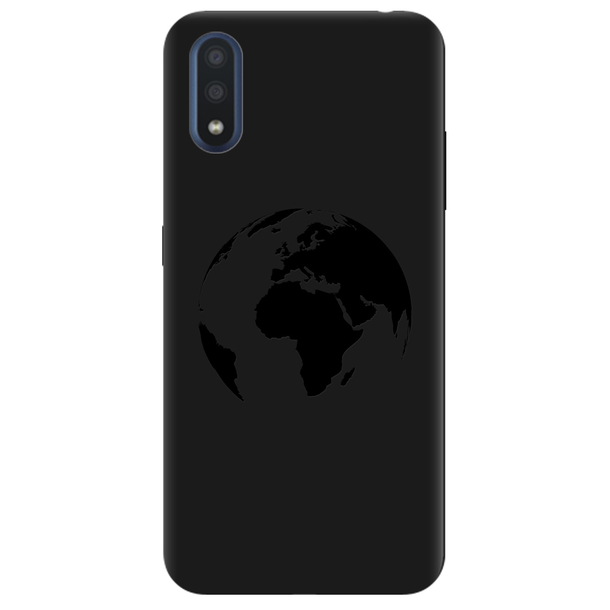 Чехол для Samsung Galaxy M01 черный матовый soft touch Planet - фото 1