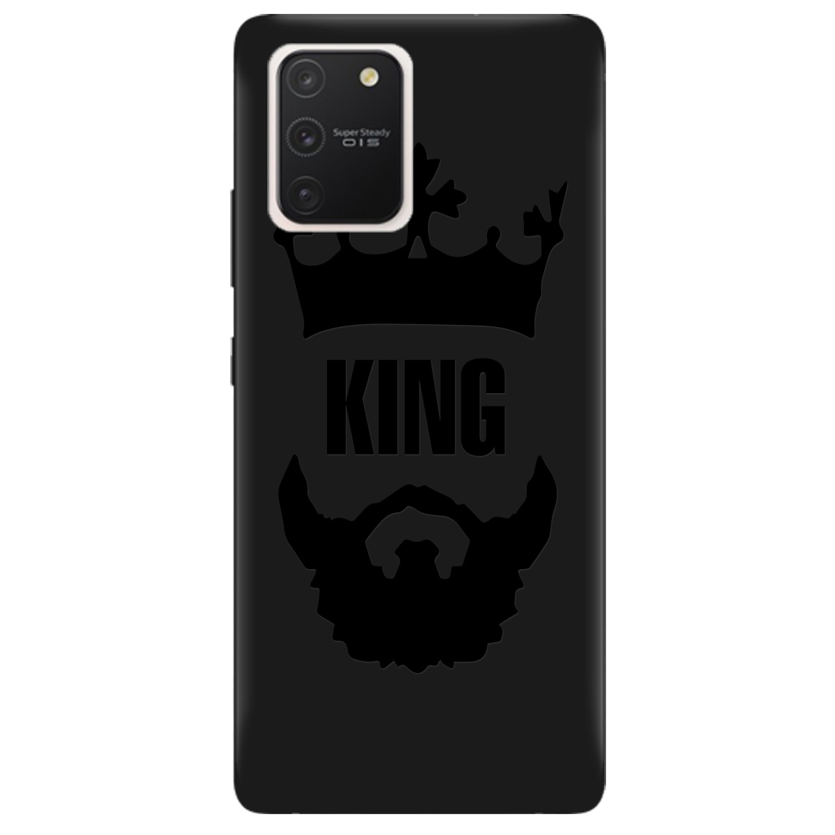 Чехол для Samsung Galaxy S10 Lite черный матовый soft touch King - фото 1