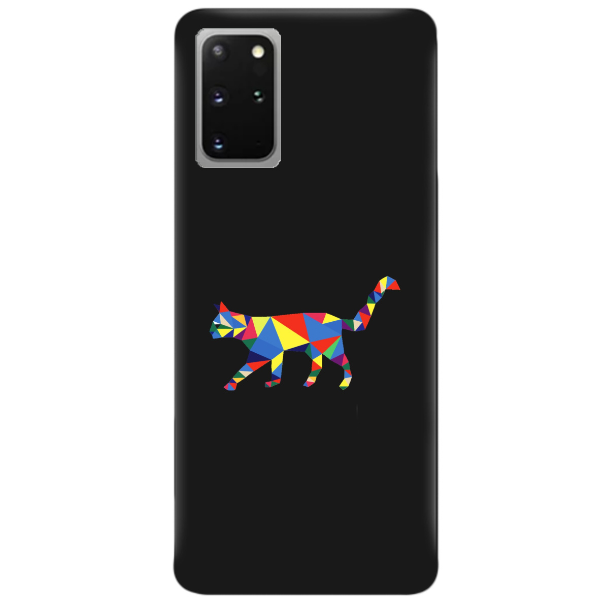 Чохол для Samsung Galaxy S20 Plus чорний матовий soft touch Cat - фото 1