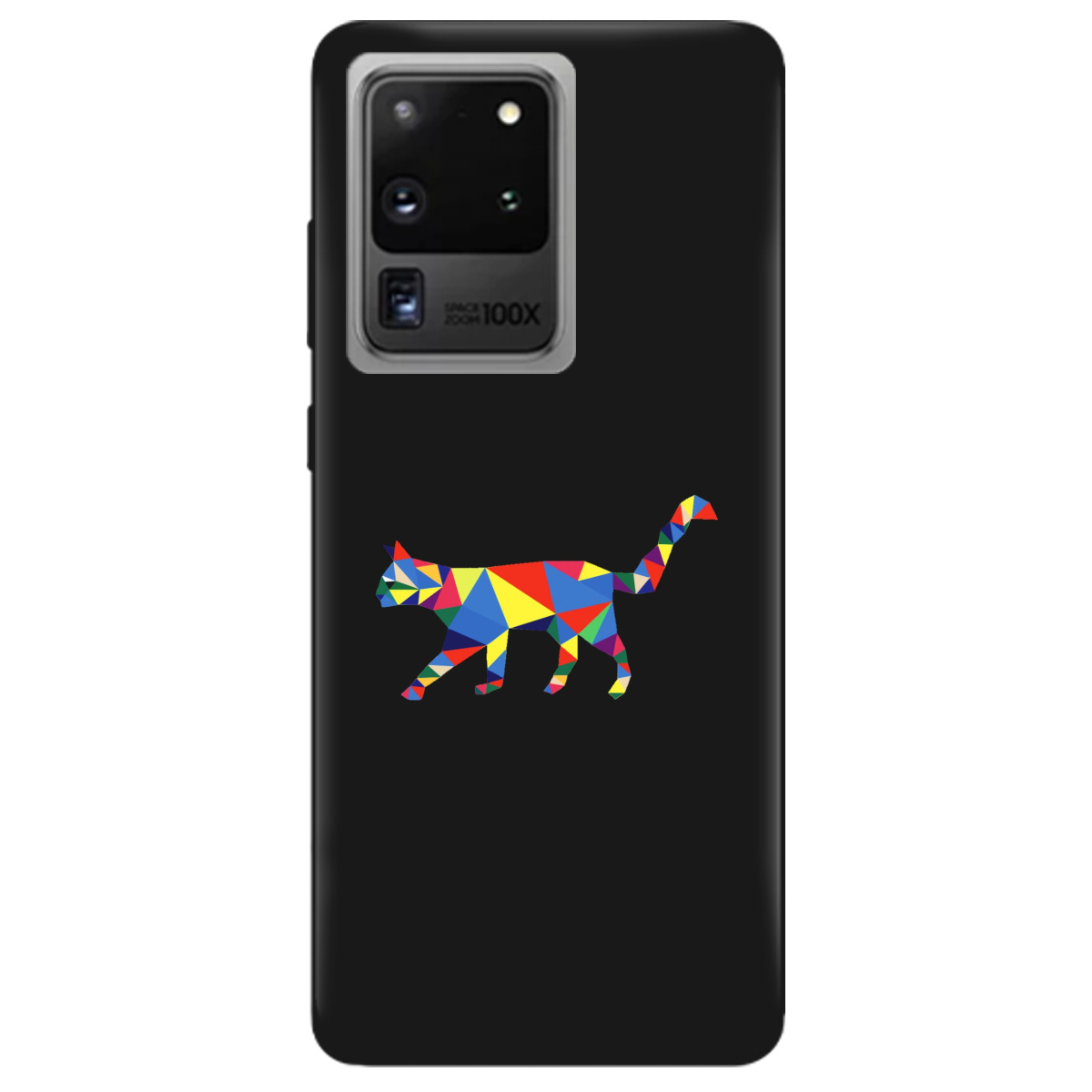 Чехол для Samsung Galaxy S20 Ultra черный матовый soft touch Cat - фото 1