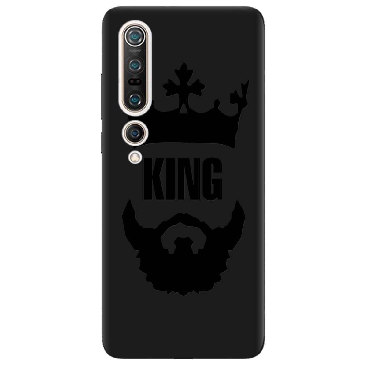 Чехол для Xiaomi Mi 10 Pro черный матовый soft touch King - фото 1