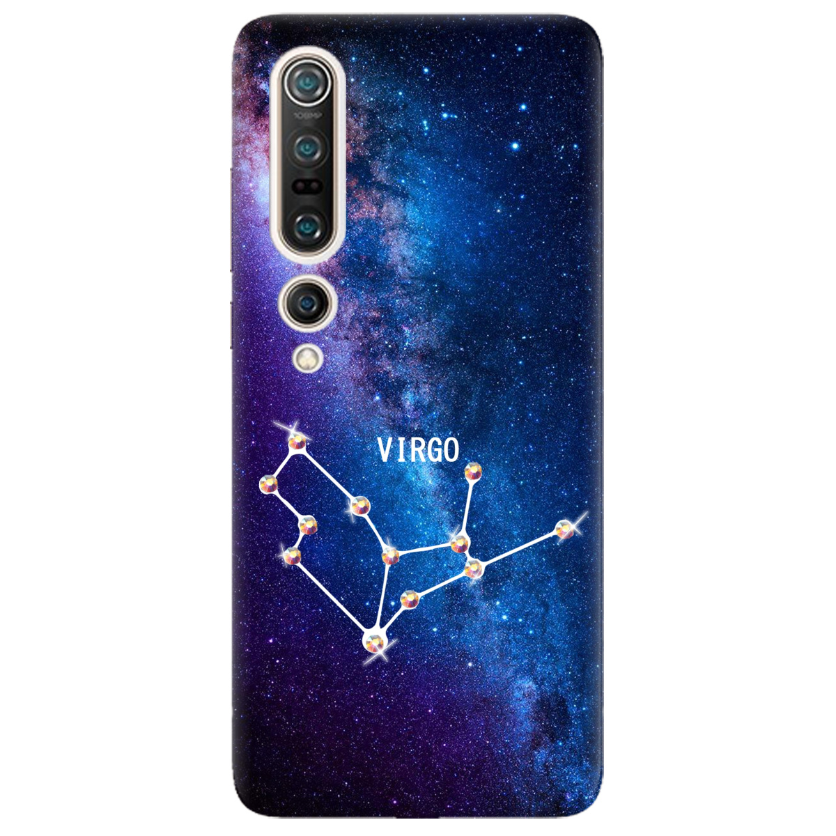 Чехол для Xiaomi Mi 10 Pro Virgo (Дева) со стразами - фото 1